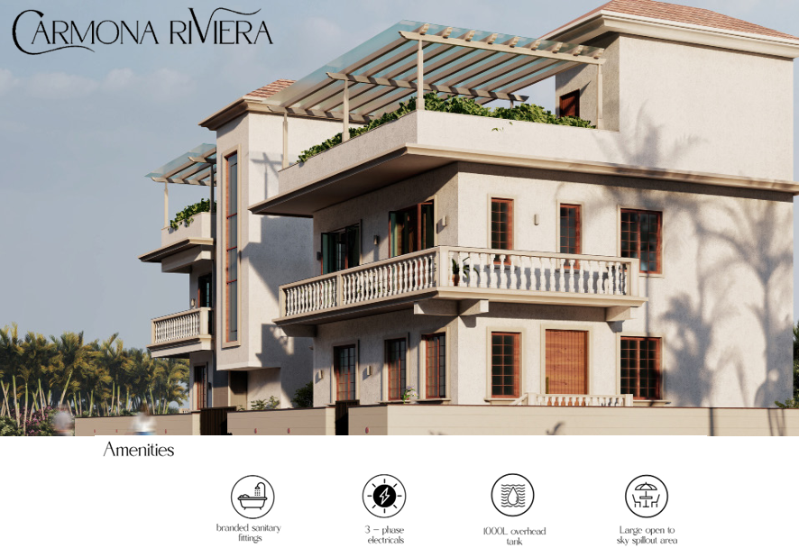 Carmona Riviera Villa 1 – 3 BHK Luxury Villa with Private Pool in Carmona, Goa