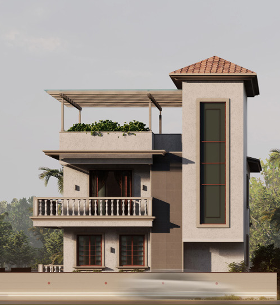 Carmona Riviera Villa 2 – Elegant 3 BHK Villa with Private Pool and Rooftop Terrace